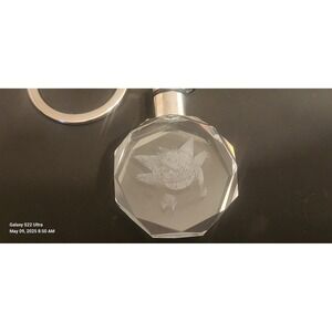 Pokemon Gengar Crystal Keychain LED Light‎ Up Keyring Anime Gift